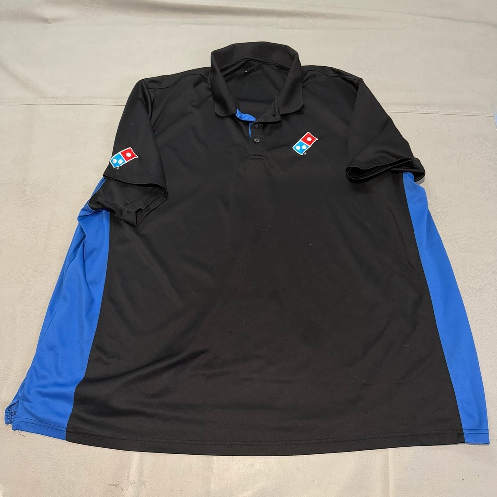 Dominos Pizza Employee Workwear Official Uniform Polo Shirt Men Blue 4XL-5891